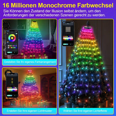 SWANEW LED Lichterkette Christbaumbeleuchtung, 160 LEDs, Baummantel