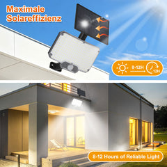 SWANEW LED Solar Wandleuchte, Wandfluter mit Bewegungsmelder, Gartenbeleuchtung Solarlampen