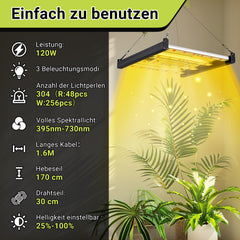 SWANEW 150W Pflanzenlampe, LED Vollspektrum Grow Lampe, Grow Light Dimmbare, Wachstumslampe