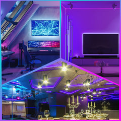SWANEW Led Streifen Selbstklebend, RGB SMD 5050 Dimmbar LED Strip, 20 Farbwechsel Led Band mit 44-Tasten-Fernbedienung, für die Beleuchtung von Haus, Party