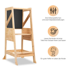 SWANEW Lernturm Holz, Kinderstuhl Stufen