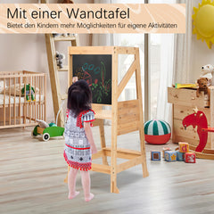SWANEW Lernturm Holz, Kinderstuhl Stufen