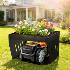 SWANEW Mähroboter Garage, Rasenroboter garage mit Pflanzkasten UV-Schutz
