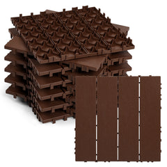 SWANEW 30x30cm PP Terrassenfliesen, Klickfliesen 450 kg/m² belastbar