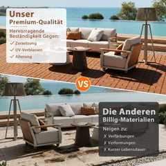 SWANEW PP Terrassenfliesen 30x30cm, Kunststoff-Bodenbelag, mit Klicksystem