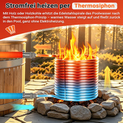 SWANEW Poolheizung mit Edelstahl Heizspirale, 32/38 mm Anschluss Wärmetauscher