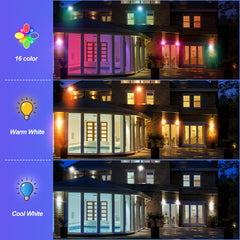 SWANEW RGB LED Strahler Außen mit Fernbedienung, 10/20/30/50 W Fluter LED Dimmbar, Flutlicht IP66 Wasserdicht, 4 Modi