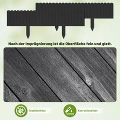 SWANEW Beeteinfassung Holz, Rollborder Beetumrandung, Flexible Rasenkante Holz
