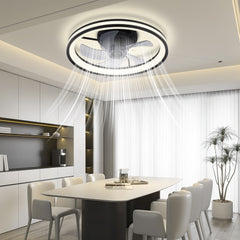 SWANEW Deckenventilator Mit Beleuchtung Dimmbar Ventilator Ø50cm, Fernbedienung/APP-Steuerung, 6 Windstufen, Deckenleuchte mit Ventilator