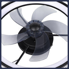 SWANEW Deckenventilator Mit Beleuchtung Dimmbar Ventilator Ø50cm, Fernbedienung/APP-Steuerung, 6 Windstufen, Deckenleuchte mit Ventilator