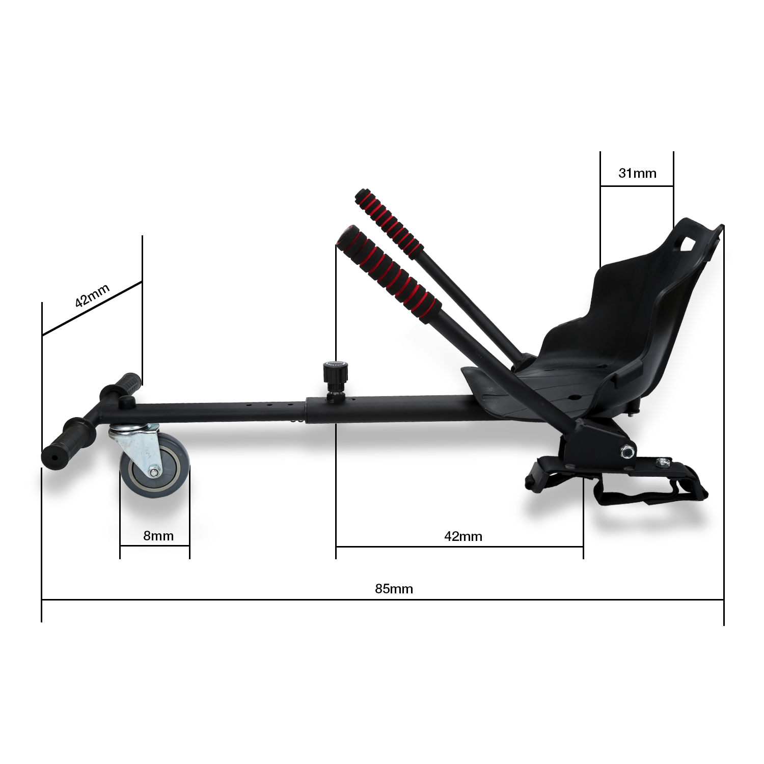 SWANEW Hoverboard Sitz, Kart Hoverboard mit Sitz verstellbarer für 6.5-10 Zoll, Sitzscooter Kartsitz