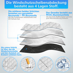 SWANEW Scheibenabdeckung, Winterschutz, Sonnenschutz, Frontscheibenabdeckung, Schnee Auto