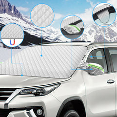 SWANEW Scheibenabdeckung, Winterschutz, Sonnenschutz, Frontscheibenabdeckung, Schnee Auto