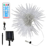 SWANEW Solar Eiszapfen Lichterkette, Eisregen Licht,IP44 Außen Fensterbeleuchtung, Weihnachtsdeko