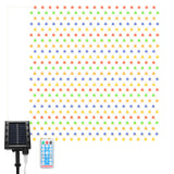 SWANEW Solar LED Lichternetz, IP44 LED Lichterkette, Lichtervorhang für Fenster Garten