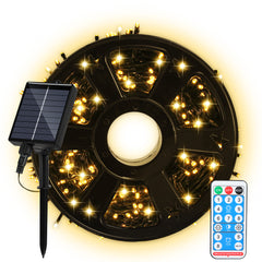 SWANEW Solar Lichterkette Außen, LED Solarlampe, USB & Solar Ladefunktion, Weihnachtsdeko