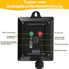 SWANEW Solar Lichterkette Außen, LED Solarlampe, USB & Solar Ladefunktion, Weihnachtsdeko