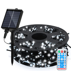 SWANEW Solar Lichterkette Außen, LED Solarlampe, USB & Solar Ladefunktion, Weihnachtsdeko