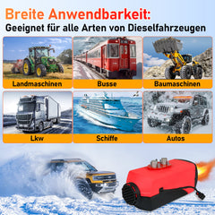 SWANEW Standheizung Diesel 8KW Luft Dieselheizung 12V/24V DC, Standhezung Diesel Lufterhitzer mit Fernbedienung & LCD-Bildschirm