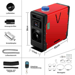 SWANEW Standheizung Diesel 8KW 12V, Lufterhitzer Dieselheizung 5L, mit Bluetooth APP Steuerung