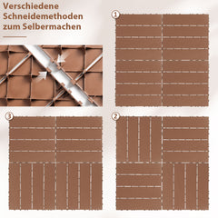 SWANEW 30x30cm PP Terrassenfliesen, Klickfliesen 450 kg/m² belastbar