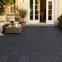 SWANEW 30x30cm PP Terrassenfliesen, Klickfliesen 450 kg/m² belastbar