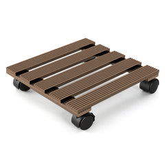SWANEW WPC Pflanzenroller Quadratisch, Blumenroller mit Rollen