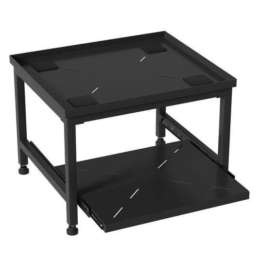 SWANEW Waschmaschinen Untergestell 45,5 cm, mit Schublade, Verstellbares Podest für Waschmaschine, Trockner, bis 200 kg tragfähig