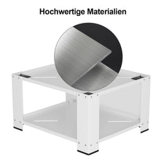 SWANEW Waschmaschinen Untergestell mit Einlegeböden, Waschmaschinensockel, Waschmaschinen-Unterschrank für Waschmaschinen & Trockner