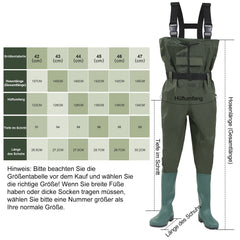 SWANEW Wathose Herren Wasserdicht, Hochwasserhose mit Rutschfeste