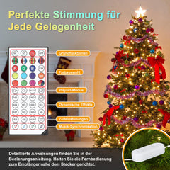 SWANEW LED Weihnachts Lichterkette, RGBIC Lichterkette, IP65, Für Innen & Außen
