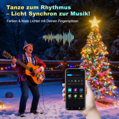 SWANEW LED Weihnachts Lichterkette, RGBIC Lichterkette, IP65, Für Innen & Außen