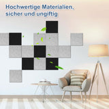SWANEW Akustikpaneele selbstklebend, Akustikplatten, Akustikschaumstoff, 30x30x0.9cm
