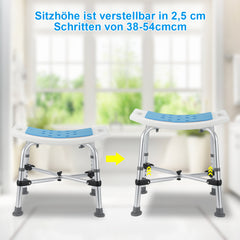 Duschstuhl mit Doppelt Verstärkter Querbalken und Kissen