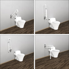 SWANEW Wandstützgriff Toilette, Klappgriff Haltegriff Dusche, Rutschfeste WC Aufstehhilfe Sicherheitsgriff