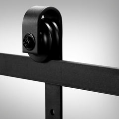 SWANEW Schiebetürsystem Schiebetürbeschlag Set Diamant Laufschiene für Schiebetüren 0,9M Track Rail Länge Holz-Gewichtskapazität 150kg Schiebetür Schiene Set Glasschiebetür Komplettset