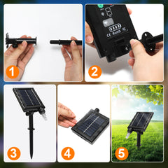 SWANEW solar lichternetz, lichternetz mit Fernbedienung, 8 Modi+TimingFunktion+MemoryFunktion, IP44, Helligkeit einstellbar