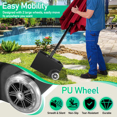 SWANEW Sonnenschirmständer Schirmständer Sonnenschirm Ständer mit Rollen, Bepflanzbar