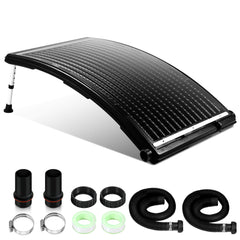 SWANEW Poolheizung Solar, Sonnenkollektor Pool 113 x 69 x 35cm, Solarheizung 10000 L/H, 32-40mm Anschluss Erweiterbar