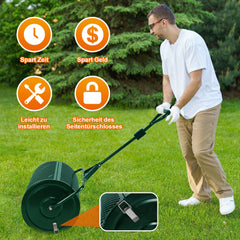 SWANEW Kompoststreuer, 75L Rasenstreuer, Gartenstreuer, Düngerstreuer