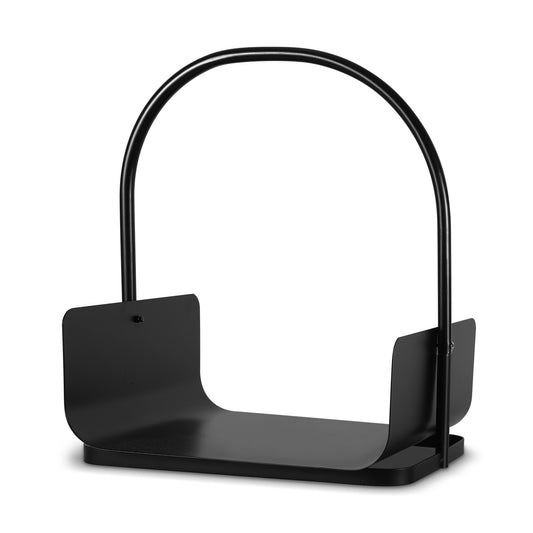 SWANEW Feuerholzablage Tragbarer Kaminholzkorb mit Griff Kompakter Kaminholzregal  40x30x46cm