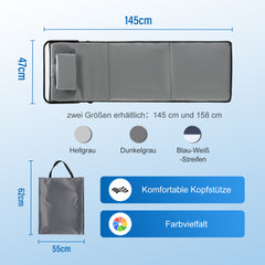 SWANEW Strandmatte, Strandliege Klappbar Beachmatte, 5-stufig Verstellbar Rückenlehne