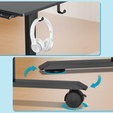SWANEW Schreibtisch, Elektrischer Höhenverstellbarer Tischgestell 3 Memory-Steuerung, Mit Tischplatte, Standing Desk