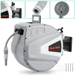 SWANEW Schlauchtrommel Wasser, 20-30m Schlauchaufroller Wandmontage, Gartenschlauch