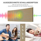 SWANEW Akustikpaneele Holz, 120x60cm, 0,72㎡, Holzpaneele, 3D Wandpaneele Akustik