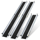 SWANEW Rollstuhlrampe, Aluminium Auffahrrampe Rampe Rollstuhl, Teleskoprampe