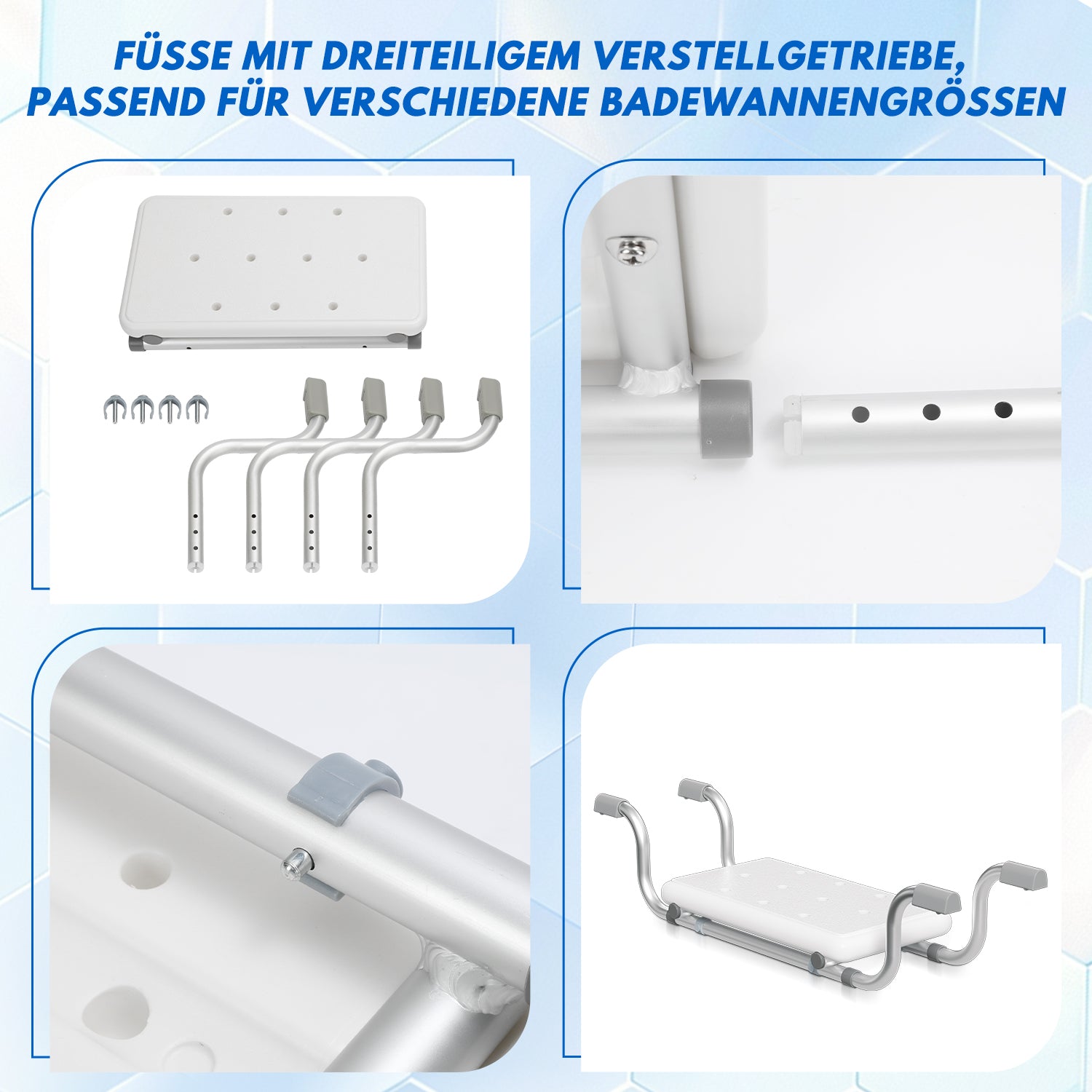 SWANEW Badewannensitz Verstellbarer
