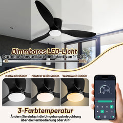 Deckenventilator Mit Beleuchtung, 132cm