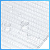 SWANEW 14x Polycarbonat Hohlkammerstegplatte Doppelstegplatte UV-beständigen Stegplatte Gewächshausplatte Für Gewächshaus Gartenbau Carports 60.5 x 121cm, 4mm | 10,25 m², Transparent