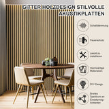 SWANEW Akustikpaneele Holz, 120x60cm, 0,72㎡, Holzpaneele, 3D Wandpaneele Akustik